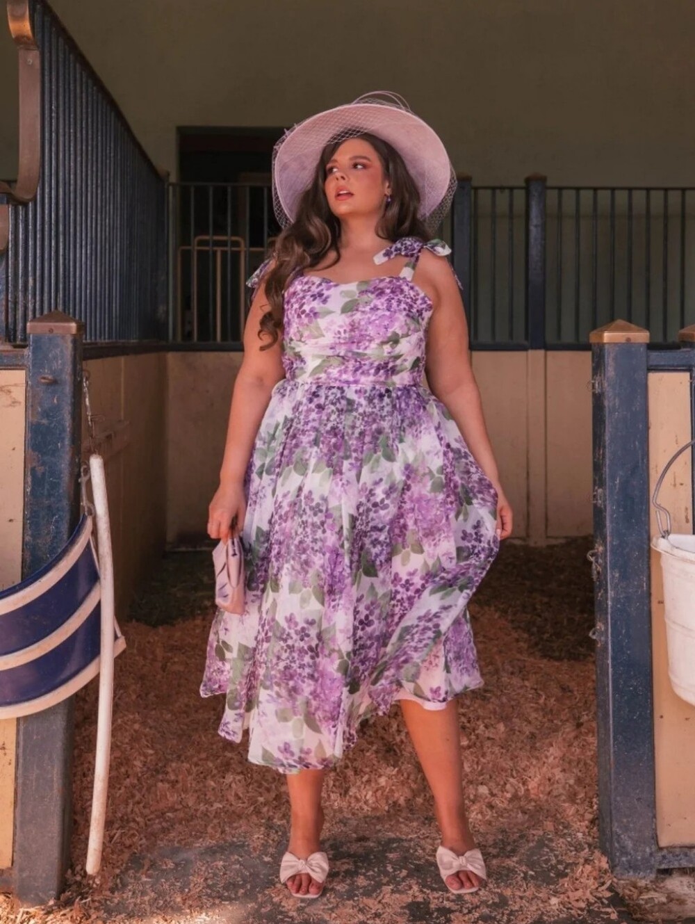 Jessakae Hydrangea Print Nellie Dress, Sz 2X